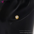 neue Art und Weise 24k goldener Ohrring entwirft weiße Steinohrstecker